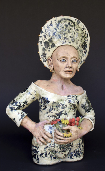 FlowerGirl Ceramic Sculpture