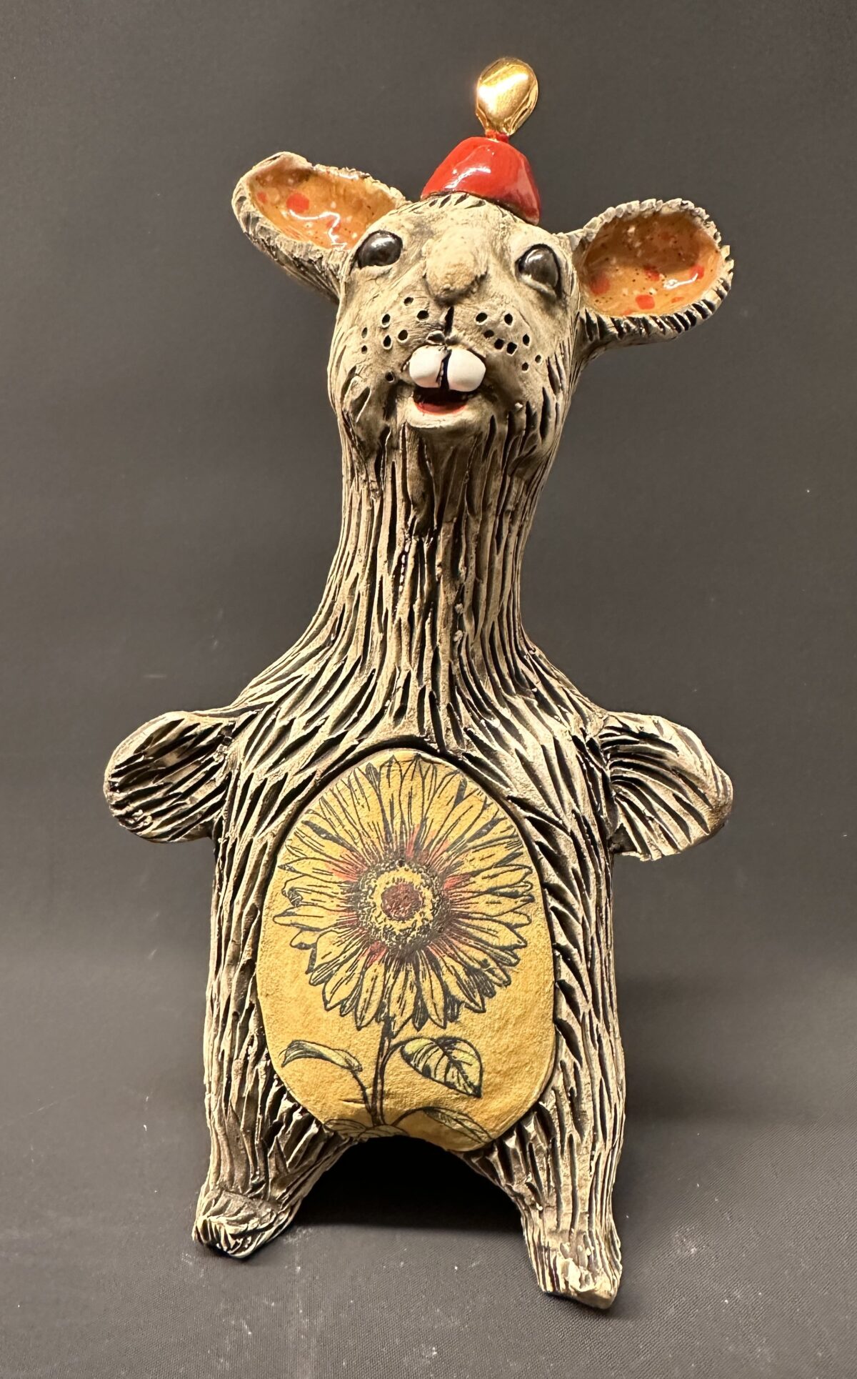 Wild Rabbit ceramic sculpture - approximately 9" high