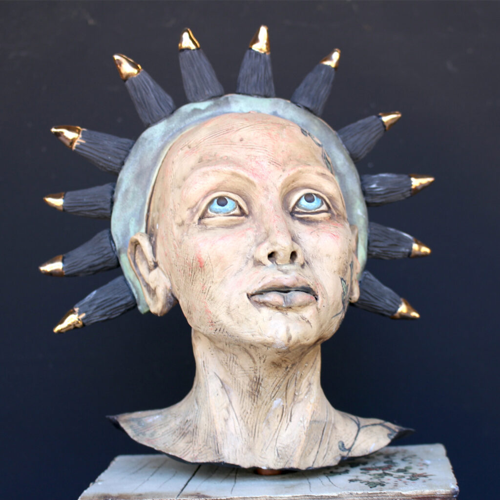 Bust ceramic sculptures