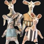 Silly Rabbit ceramic sculptures