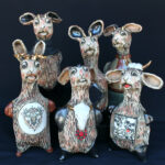 "Wild Rabbit" ceramic sculptures